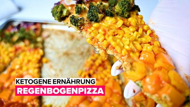 Ketogene Ernährung: Regenbogenpizza